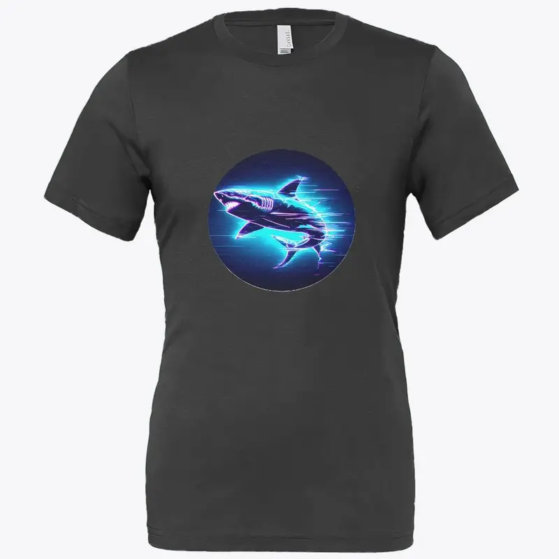 Neon Glitch Shark